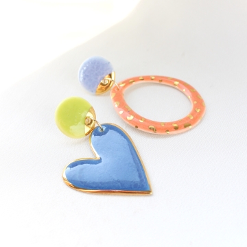 KOLCZYKI SERCE I KOŁO 