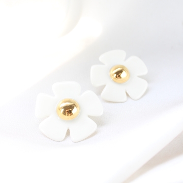 KOLCZYKI STOKROTKI ZŁOTE 