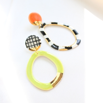 KOLCZYKI PASKI I LIMONKA