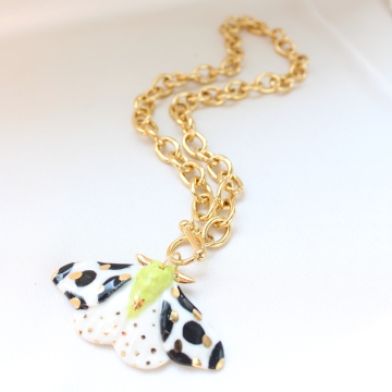 ŁAŃCUCH Z ĆMĄ  LIMONKOWĄ