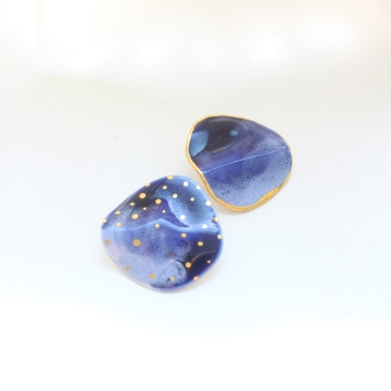 KOLCZYKI GRANATOWE